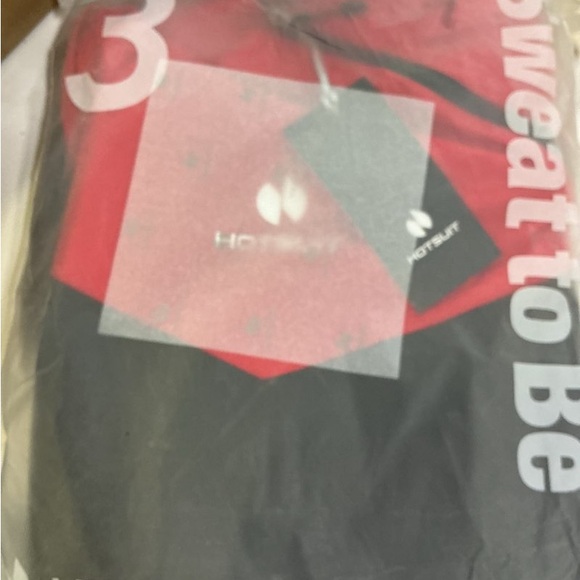 HOTSUIT Mens Sauna Suit Sweat Suit Jacket Pants Red Black XL Gym Workout Set New - Picture 10 of 10